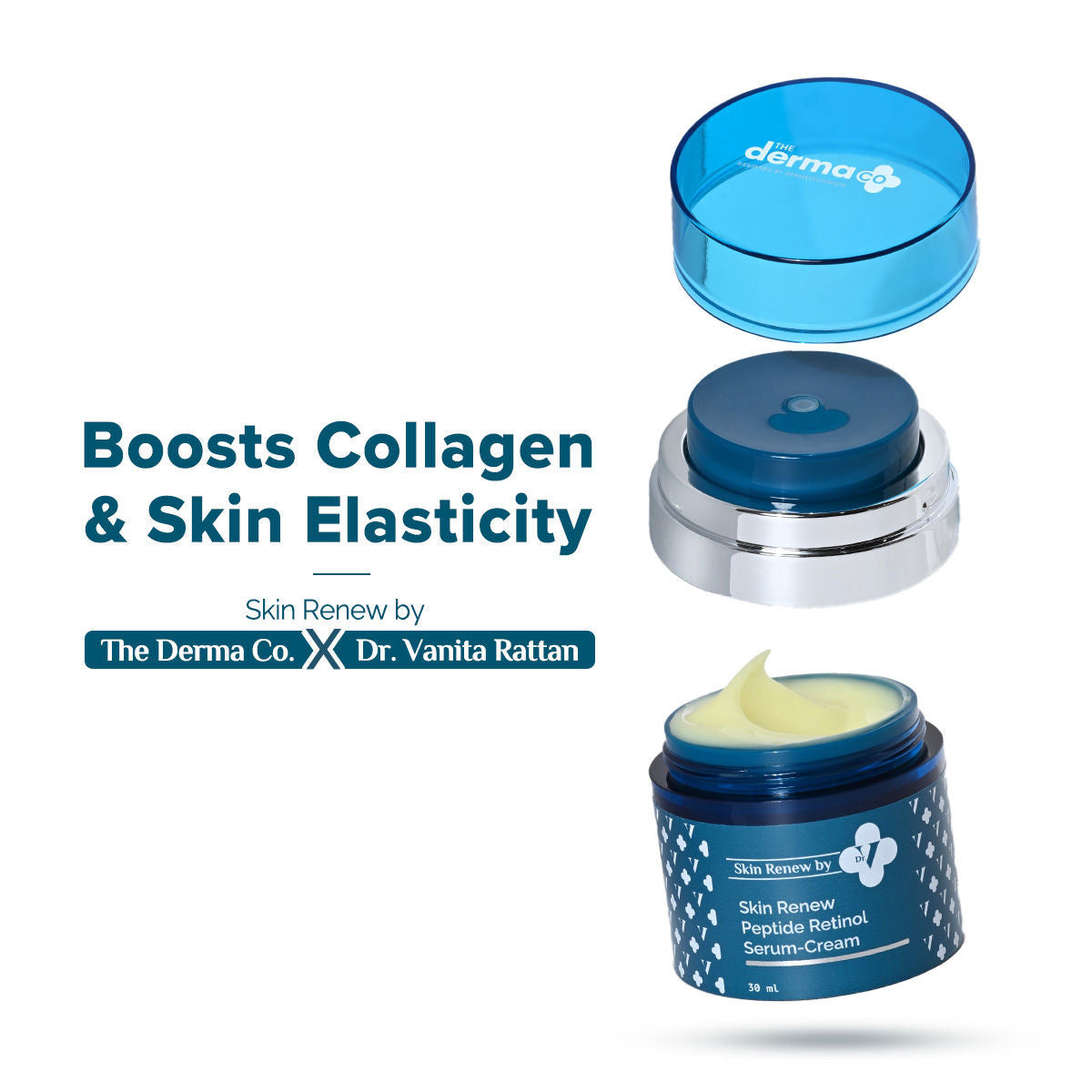 The Derma Co x Dr. V Skin Renew Peptide Retinol Serum-Cream (30ml)