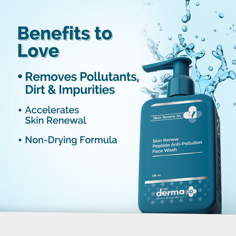 The Derma Co X Dr. V Skin Renew Peptide Anti-Pollution Face Wash (100ml) - Detox & Repair