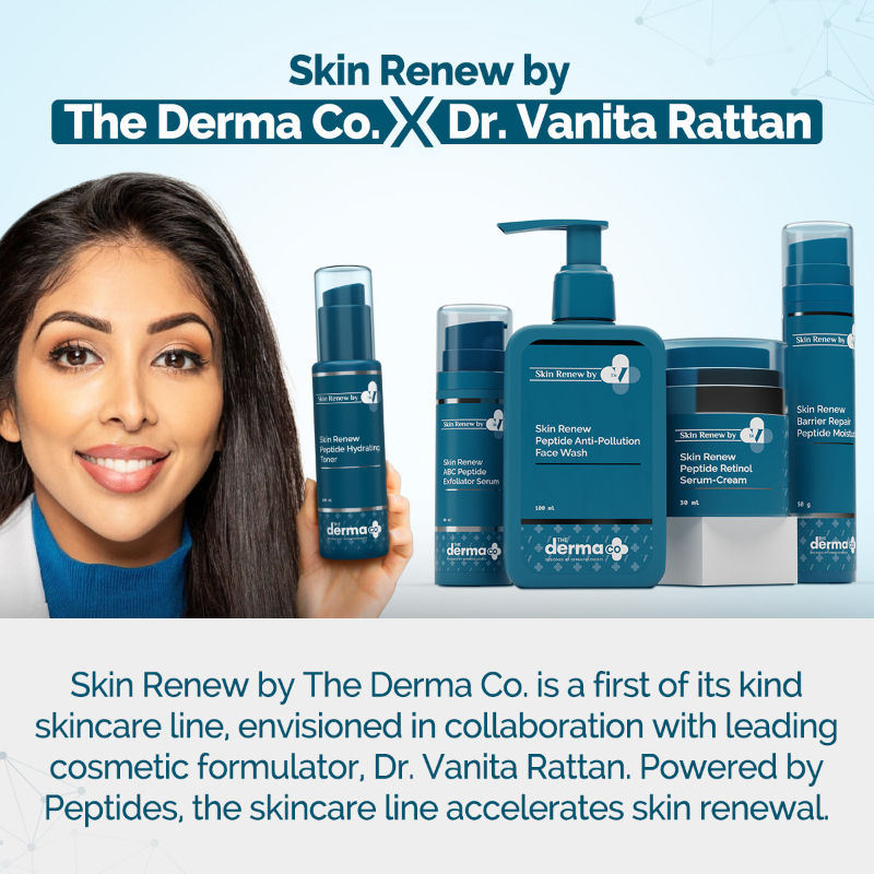 The Derma Co X Dr. V Skin Renew Peptide Hydrating Toner (100ml) - Barrier Repair & Soothing