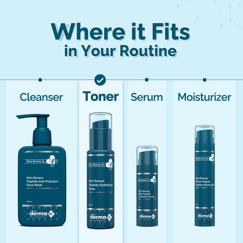 The Derma Co X Dr. V Skin Renew Peptide Hydrating Toner (100ml) - Barrier Repair & Soothing