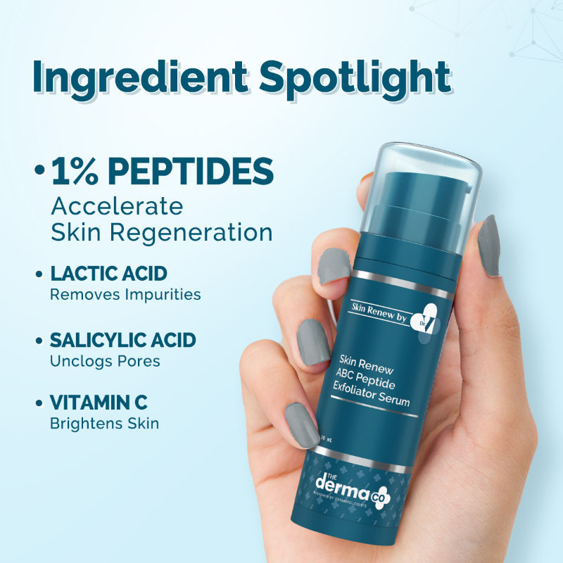 The Derma Co X Dr. V Skin Renew ABC Peptide Exfoliator Serum (30ml) - Resurface & Renew