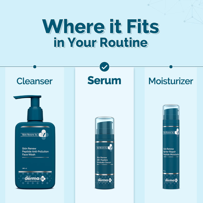 The Derma Co X Dr. V Skin Renew ABC Peptide Exfoliator Serum (30ml) - Resurface & Renew