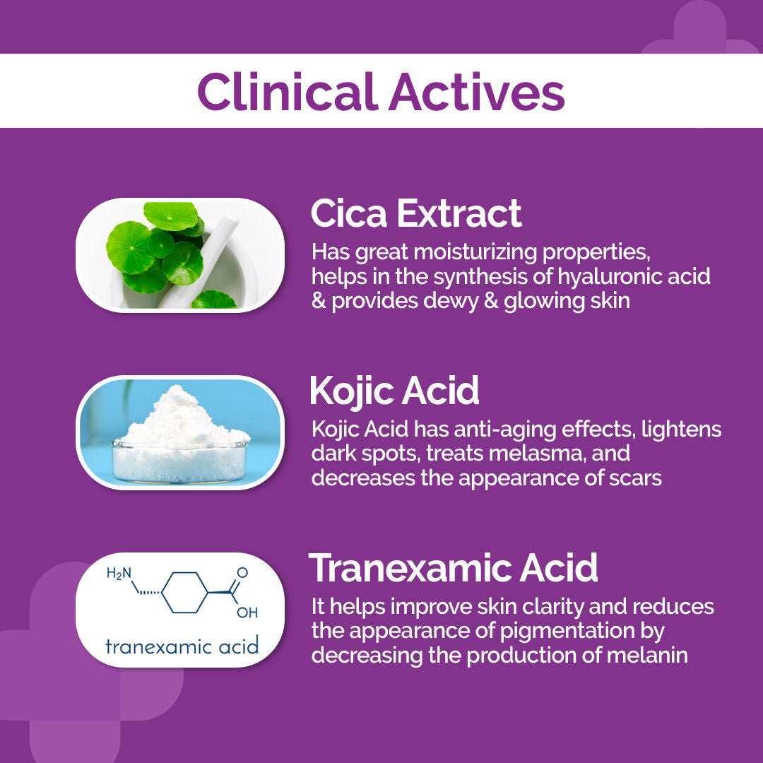 The Derma Co 10% Cica-glow Face Serum (30ml) - Tranexamic Acid, Kojic Acid & Glowing Skin