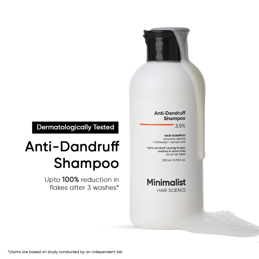 Minimalist Anti-Dandruff Shampoo - 3.5% Salicylic Acid for Flaky & Itchy Scalp (200ml)