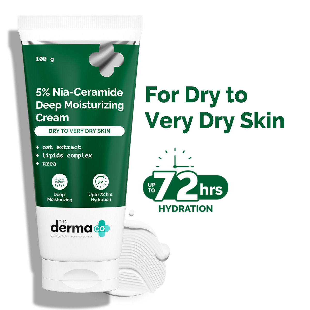 The Derma Co 5% Nia-Ceramide Deep Moisturizing Cream (100g) - Dry & Very Dry Skin Repair