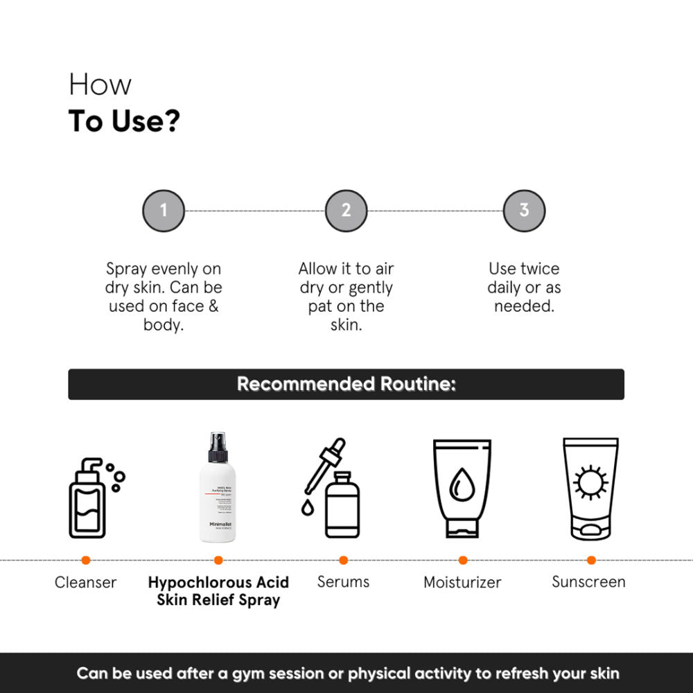 Minimalist HOCL Skin Purifying Spray - Face & Body 150ppm (220ml)