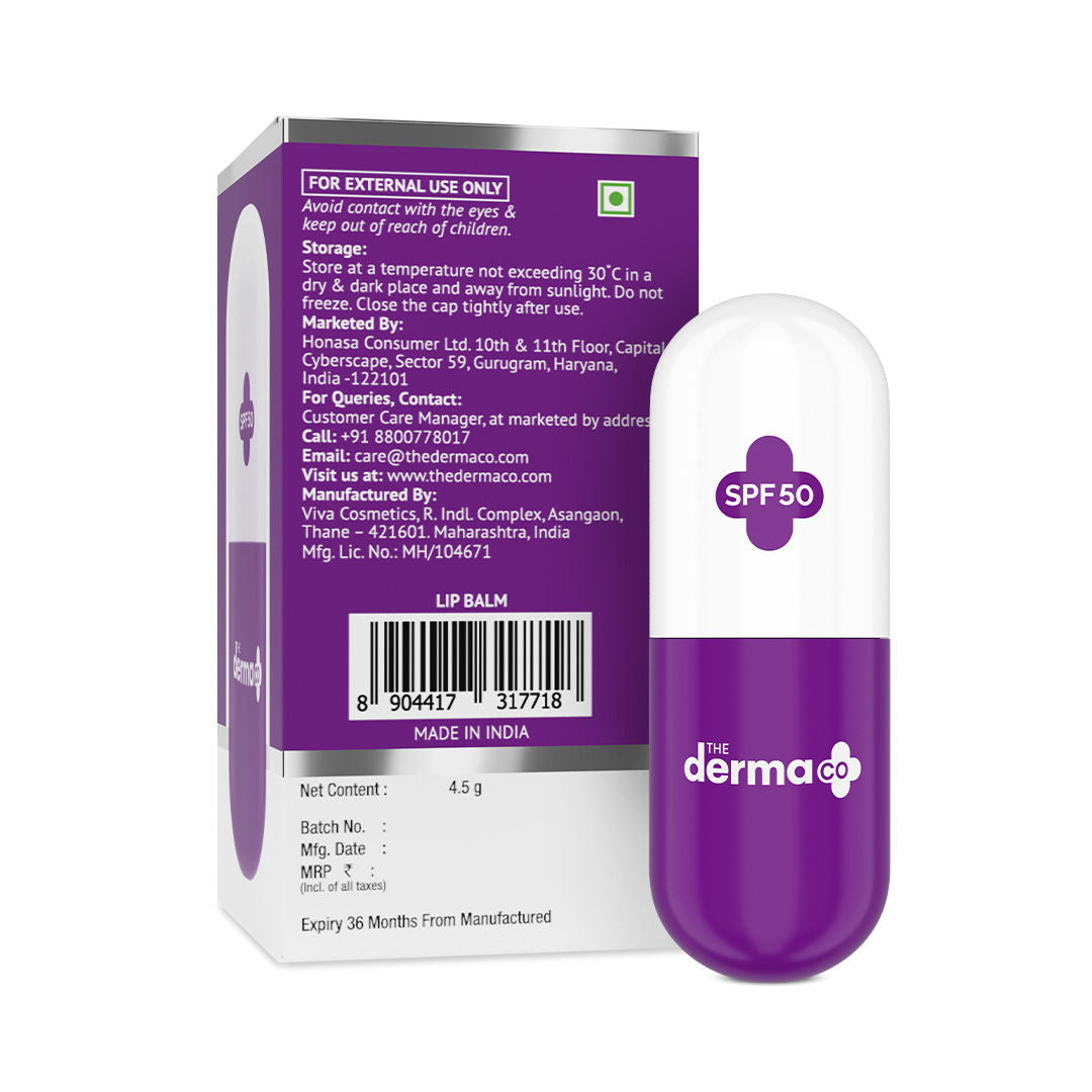 The Derma Co 1% Vitamin C Brightening Lip Balm (4.5g) - SPF, Pigmented & Dark Lips
