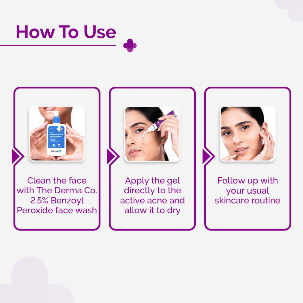 The Derma Co 2.5% Benzoyl Peroxide Spot Corrector (15ml) - Active Acne, Pimples & Blemishes