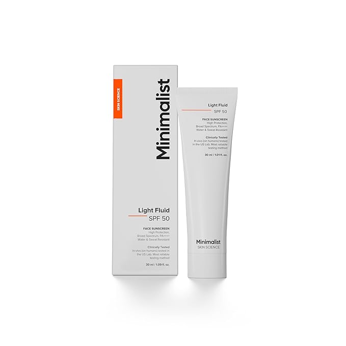 Minimalist Light Fluid SPF 50 Sunscreen - Broad Spectrum Face Protection (30ml)