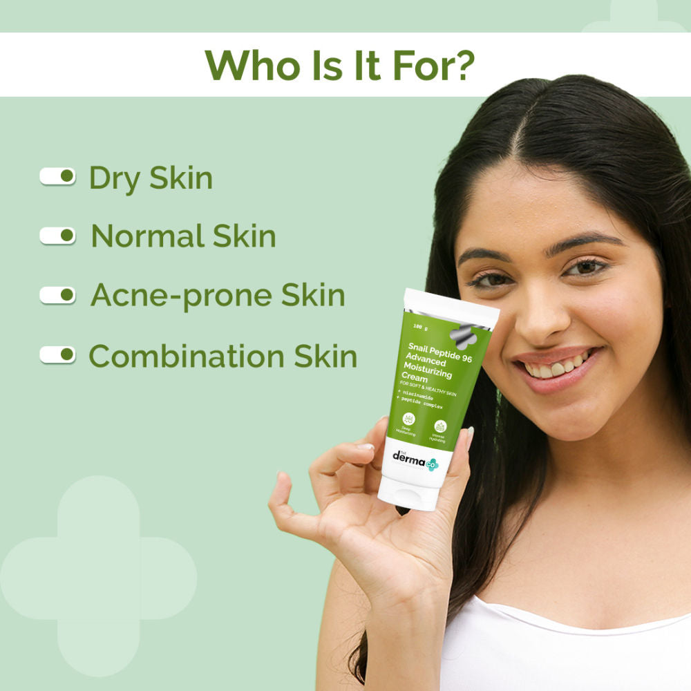 The Derma Co Snail Peptide 96 Advanced Moisturizing Cream (100g) - Hydrating, Repairing & Anti-Aging