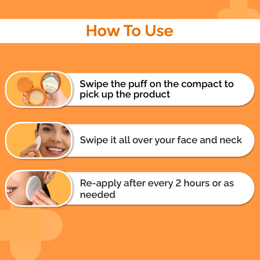 The Derma Co Hyaluronic Sunscreen Compact SPF 50 PA+++ (7g) - On-the-Go Sun Protection & Hydration