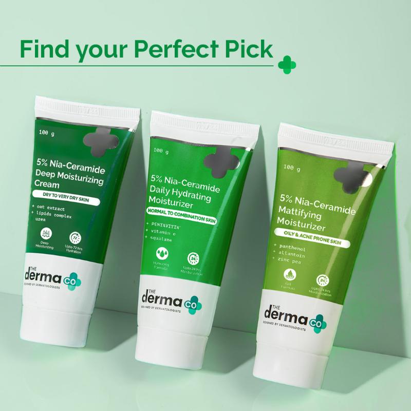 The Derma Co 5% Nia-Ceramide Daily Hydrating Moisturizer (100g) - Normal to Combination Skin
