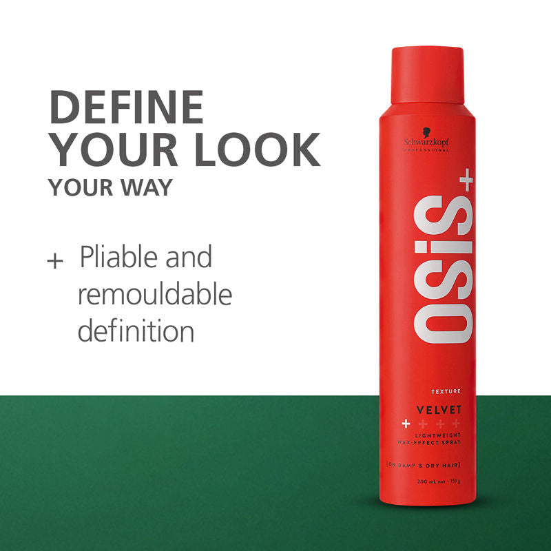Schwarzkopf Professional OSiS+ Velvet - Lightweight Wax-Effect Spray (200ml)