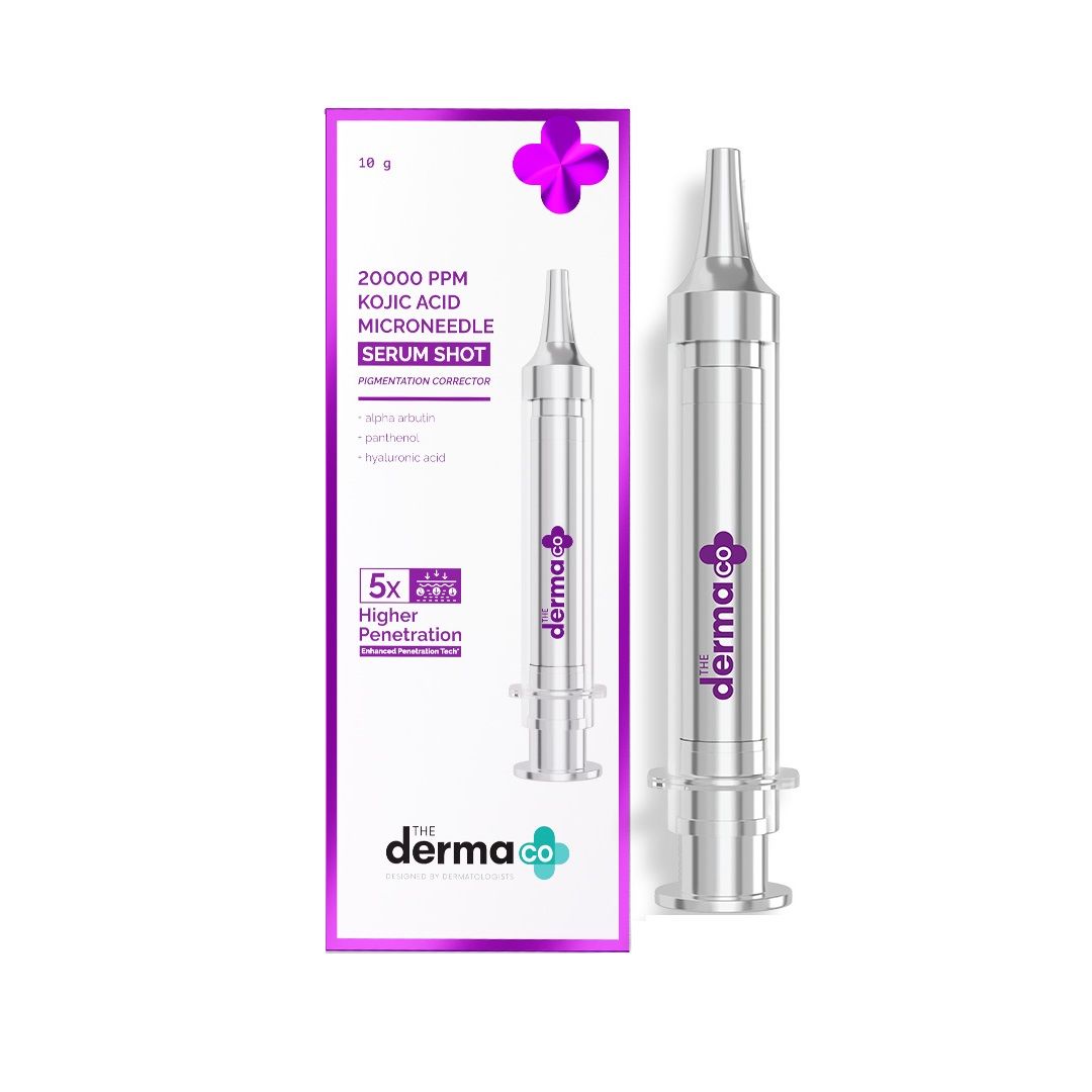 The Derma Co 20000 PPM Kojic Acid Microneedle Face Serum Shot (10g) - Pigmentation & Skin Renewal