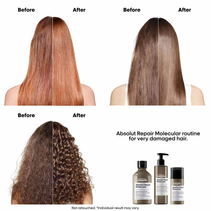 L'Oréal Professionnel Absolut Repair Molecular Sulfate-Free Deep Repair Shampoo for Very Damaged Hair (300ml)