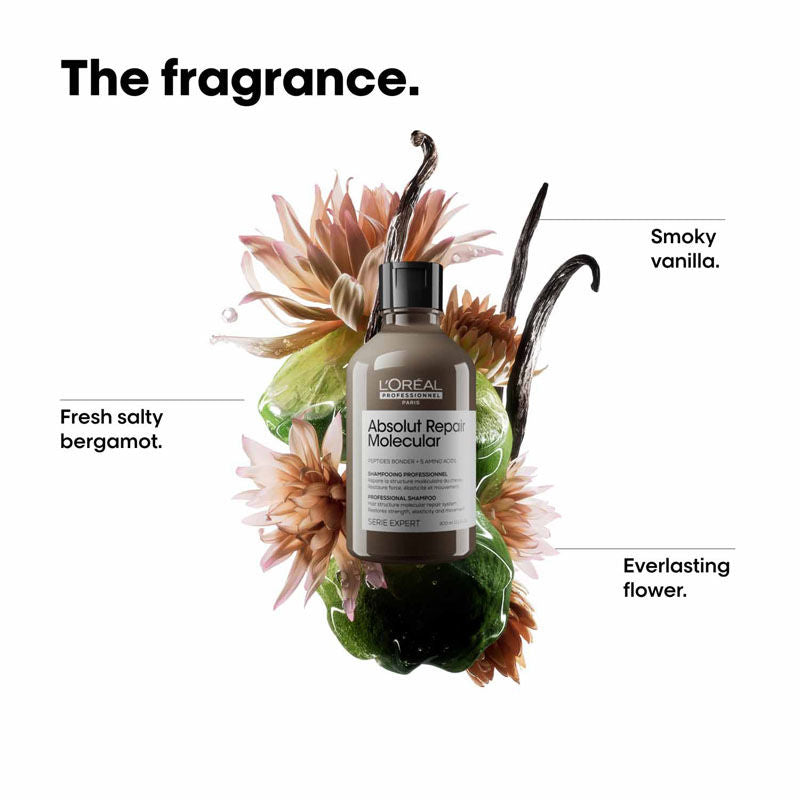 L'Oréal Professionnel Absolut Repair Molecular Sulfate-Free Deep Repair Shampoo for Very Damaged Hair (300ml)