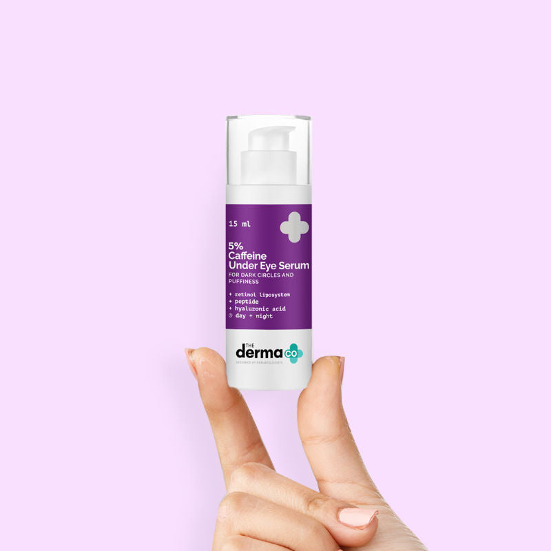 The Derma Co 5% Caffeine Under Eye Serum (15ml) - Hyaluronic Acid, Dark Circles & Puffiness