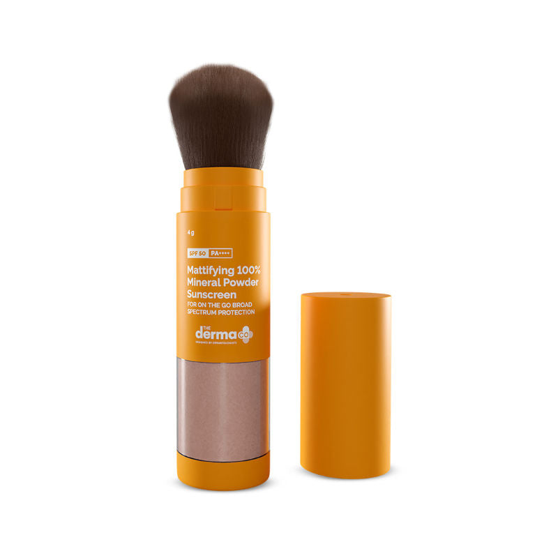 The Derma Co 100% Mineral Powder Sunscreen (4g) - On-the-Go SPF, Matte Finish & Sensitive Skin