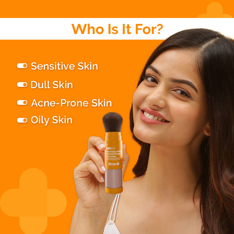 The Derma Co 100% Mineral Powder Sunscreen (4g) - On-the-Go SPF, Matte Finish & Sensitive Skin