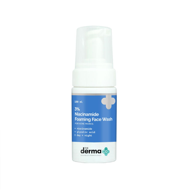 The Derma Co 3% Niacinamide Foaming Daily Face Wash (100ml) - Acne Marks, Blemishes & Brightening