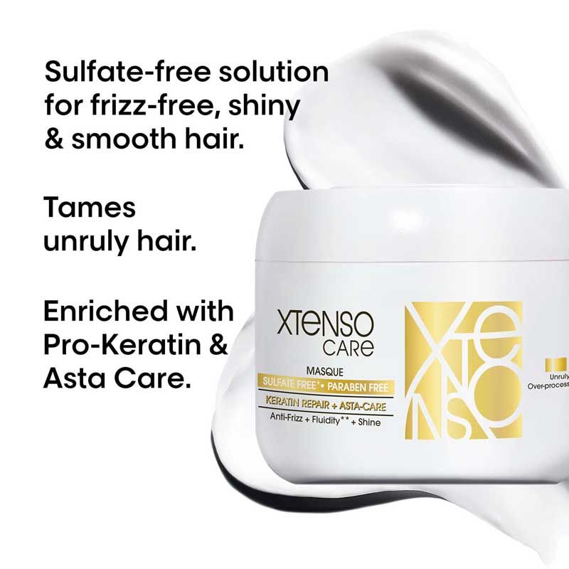 L'Oréal Professionnel Xtenso Care Sulfate-Free Masque for Frizz-Free, Shiny & Manageable Hair (196g)