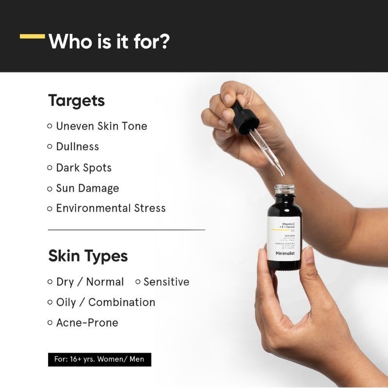 Minimalist 16% Vitamin C Serum - Advanced Brightening & Anti-Aging (20ml)