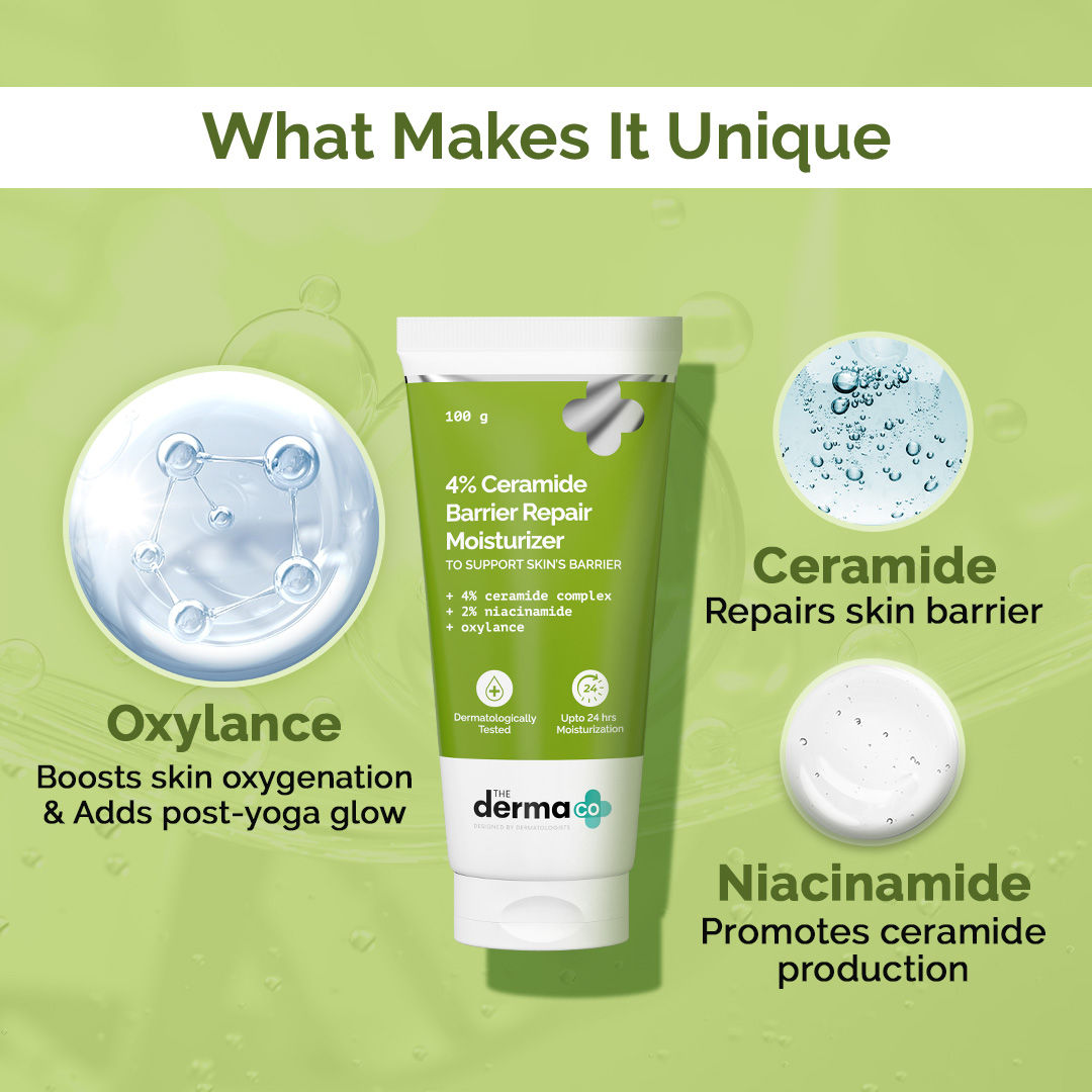 The Derma Co 4% Ceramide Barrier Repair Moisturizer (100g) - Dry, Damaged & Sensitive Skin