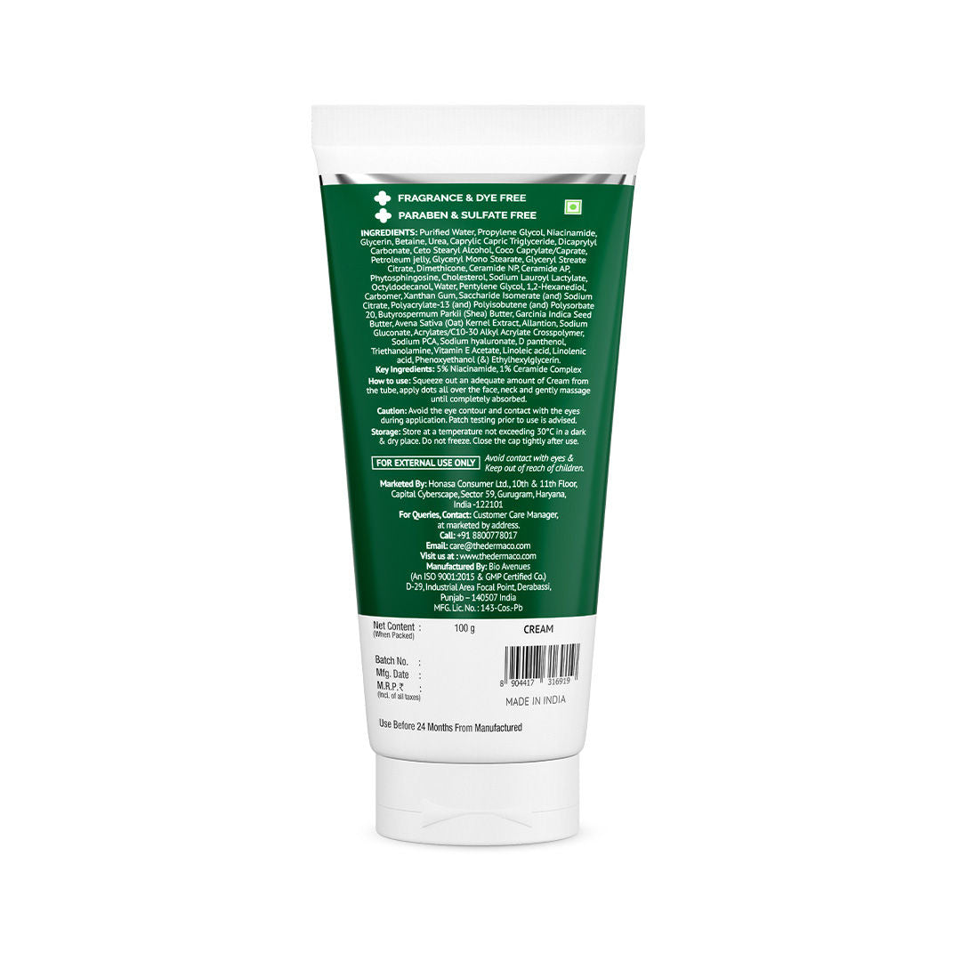 The Derma Co 5% Nia-Ceramide Deep Moisturizing Cream (100g) - Dry & Very Dry Skin Repair