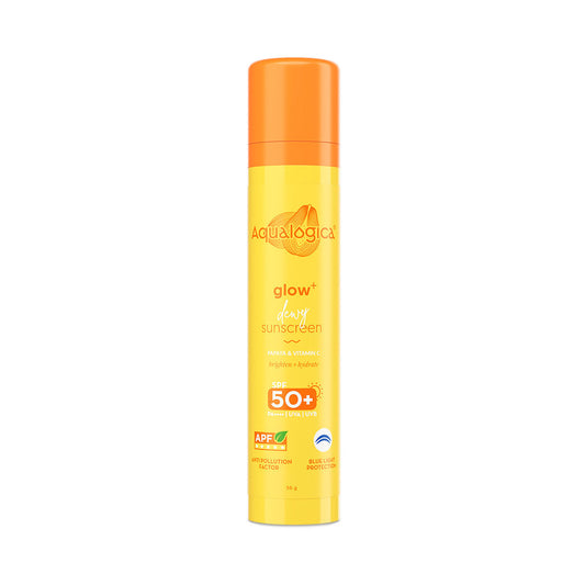Aqualogica Glow+ Dewy Lightweight Sunscreen Gel SPF 50+ PA++++ with Papaya & Vitamin C (50g)