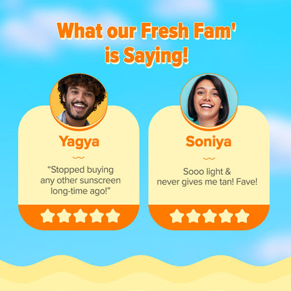 Aqualogica Glow+ Dewy Lightweight Sunscreen Gel SPF 50+ PA++++ - Papaya & Vitamin C (50g)