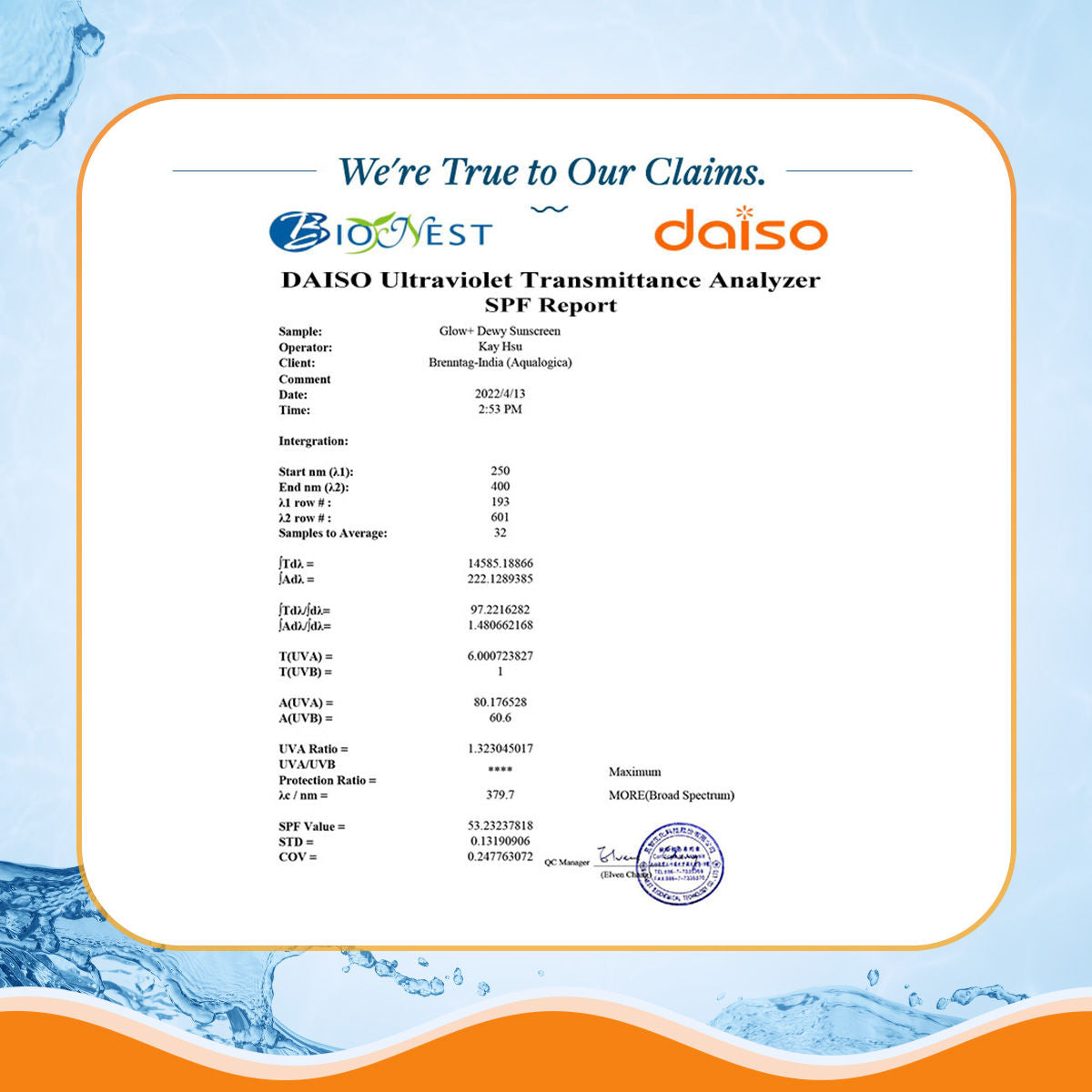 Aqualogica Glow+ Dewy Lightweight Sunscreen Gel SPF 50+ PA++++ - Papaya & Vitamin C (125g)