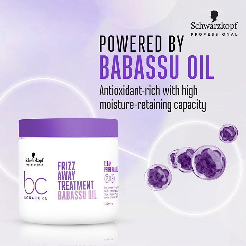 Schwarzkopf Professional Bonacure Frizz Away Treatment - Babassu Oil (450ml)