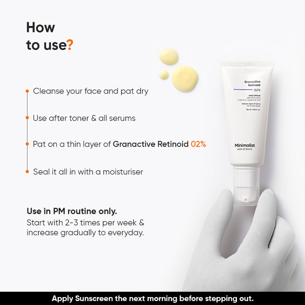 Minimalist 2% Granactive Retinoid Anti-Aging Cream - Fine Lines (30ml)
