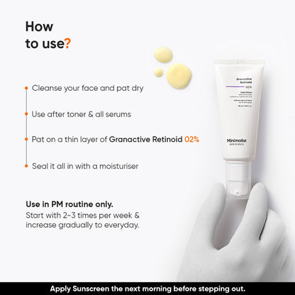 Minimalist 2% Granactive Retinoid Anti-Aging Cream - Fine Lines (30ml)