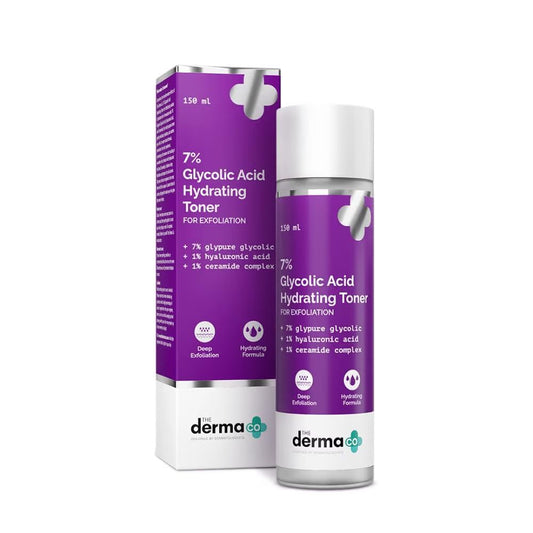 The Derma Co 7% Glycolic Acid Hydrating Toner (150ml) - Ceramides, Hyaluronic Acid & All Skin Types