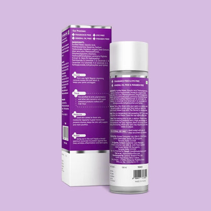 The Derma Co 7% Glycolic Acid Hydrating Toner (150ml) - Ceramides, Hyaluronic Acid & All Skin Types
