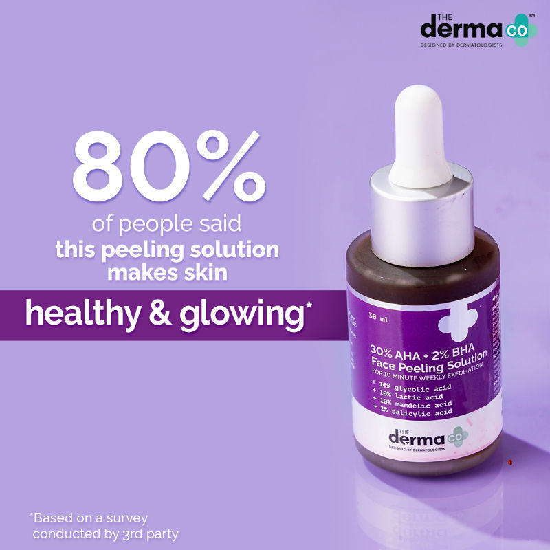 The Derma Co 30% AHA + 2% BHA Peeling Solution (30ml) - Exfoliate & Renew Skin