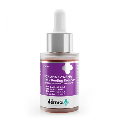 The Derma Co 30% AHA + 2% BHA Peeling Solution (30ml) - Exfoliate & Renew Skin