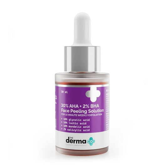 The Derma Co 30% AHA + 2% BHA Peeling Solution (30ml) - Exfoliate & Renew Skin