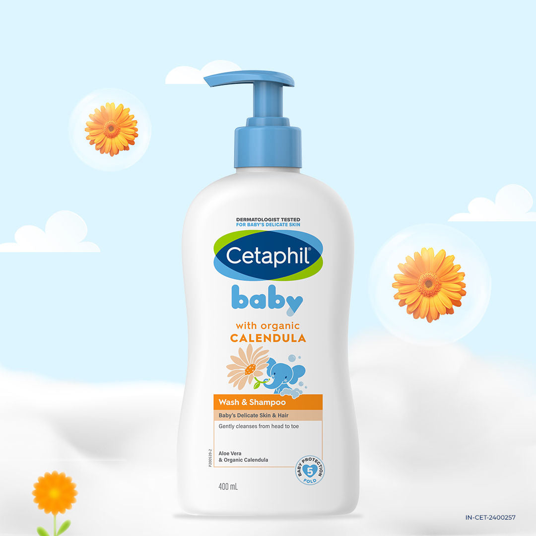 Cetaphil Baby Wash & Shampoo with Organic Calendula (400ml)