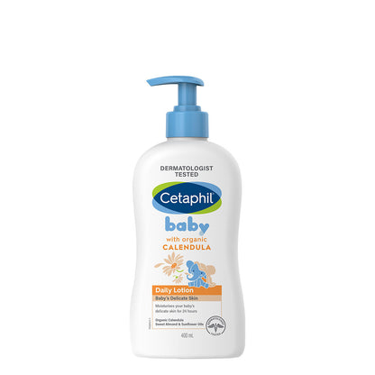 Cetaphil Baby Daily Lotion with Organic Calendula for Face & Body (400ml)