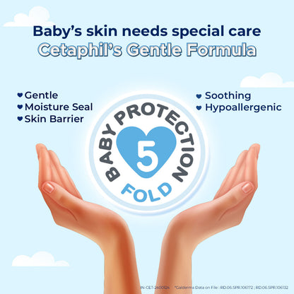 Cetaphil Baby Daily Lotion with Organic Calendula for Face & Body (400ml)
