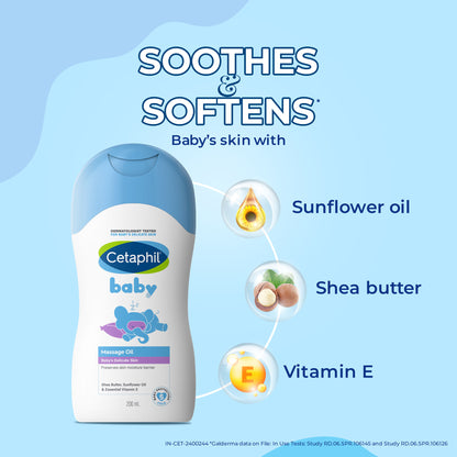 Cetaphil Baby Massage Oil with Shea Butter (200ml)