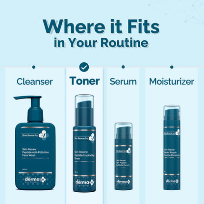 The Derma Co X Dr. V Skin Renew Peptide Hydrating Toner (100ml) - Barrier Repair & Soothing