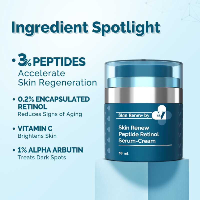 The Derma Co x Dr. V Skin Renew Peptide Retinol Serum-Cream (30ml)