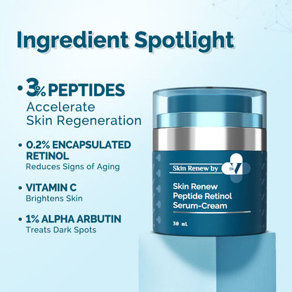 The Derma Co x Dr. V Skin Renew Peptide Retinol Serum-Cream (30ml)