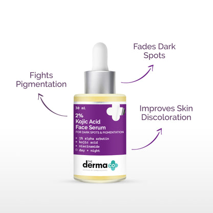 The Derma Co 2% Kojic Acid Face Serum with 1% Alpha Arbutin & Niacinamide (30ml)