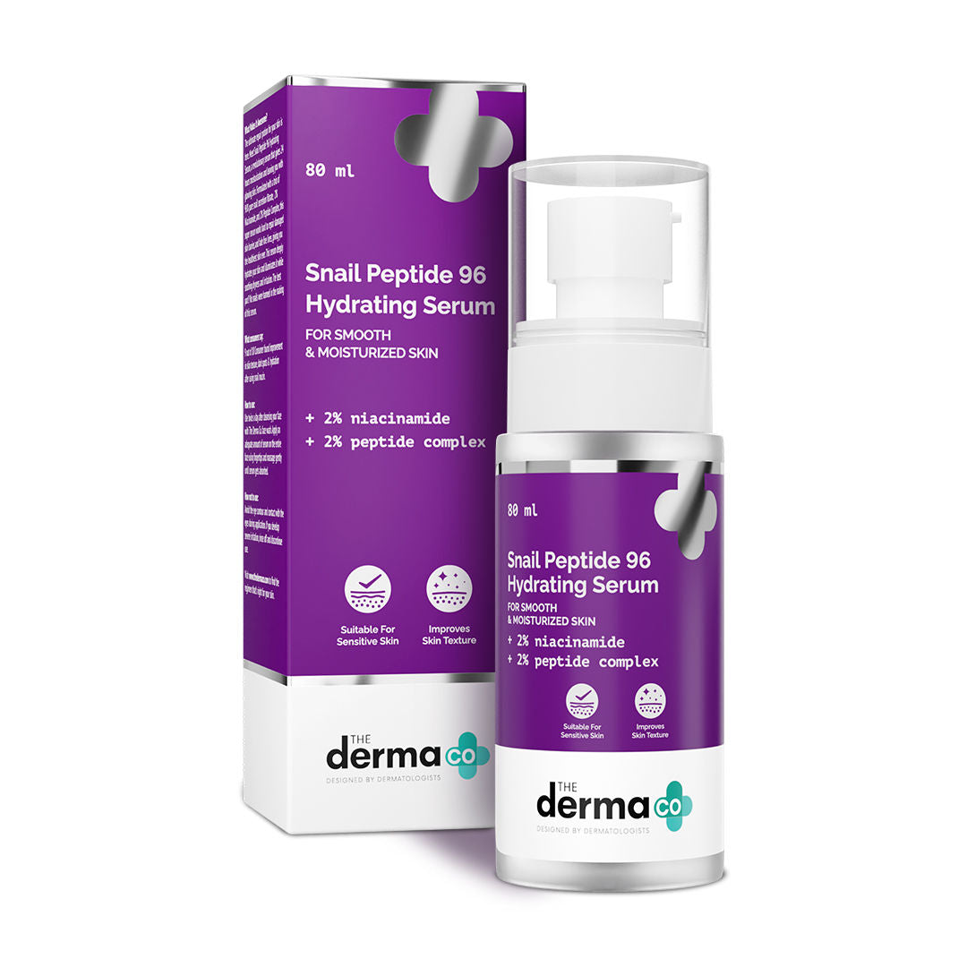 The Derma Co Snail Mucin Peptide 96 Hydrating Serum (80ml) - Niacinamide & Peptide