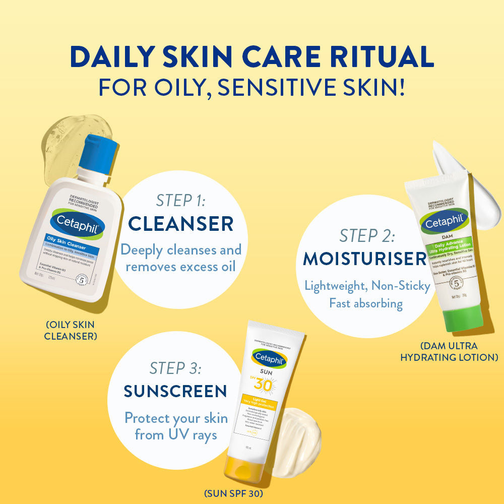 Cetaphil Sun SPF 30 Light Gel Mineral Base for Normal, Dry & Oily Skin (100ml)