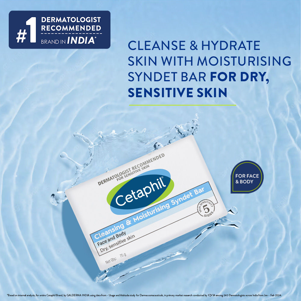 Cetaphil Cleansing & Moisturising Syndet Bar with Shea Butter (75g)
